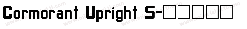 Cormorant Upright S字体转换